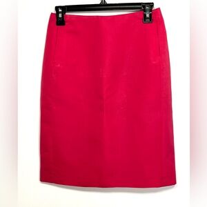 J Crew pink pencil skirt lined high waist zip closure cotton career wear 4